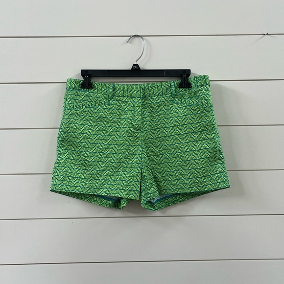 Laundry By Shelli Segal Green And Blue Patterned Women Shorts - Picture 1 of 5